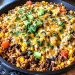 Cheesy Taco Rice Skillet