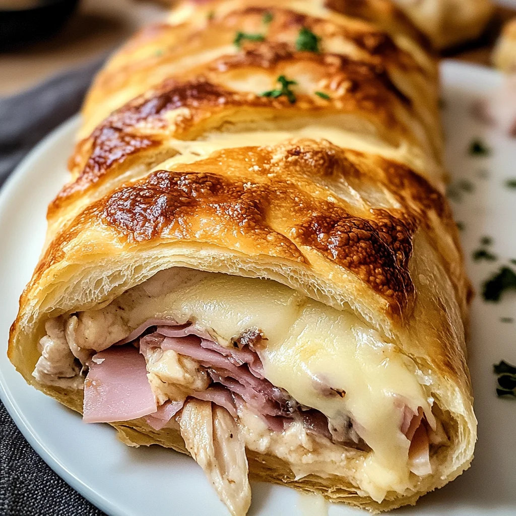 Chicken Cordon Bleu Stromboli