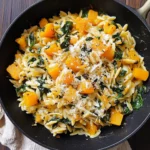 Creamy Orzo with Roasted Butternut Squash and Spinach