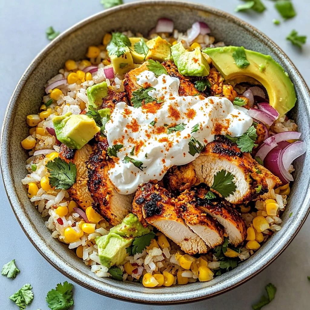 Delicious Street Corn Chicken Rice Bowl Recipe