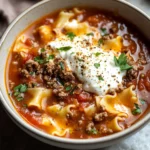Easy Lasagna Soup No Ricotta
