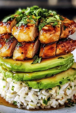 Honey Lime Chicken & Avocado Rice Stack