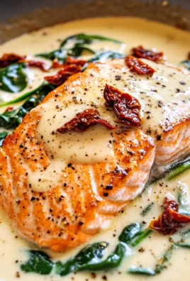 Tuscan Salmon with Parmesan Cream Sauce