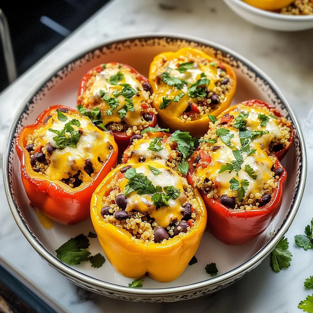 Vegetarian Stuffed Peppers - Mexican-Style