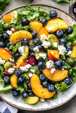 Blueberry Peach Feta Salad