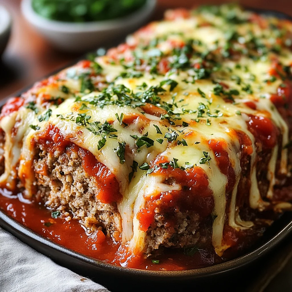 Cheesy Italian Meatloaf with Marinara