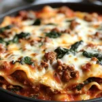 Cheesy One-Pot Italian Sausage & Spinach Lasagna