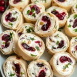Cranberry Feta Pinwheels with Cream Cheese