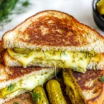 Crispy Dill Pickle Grilled Cheese Sandwich