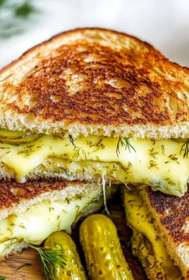 Crispy Dill Pickle Grilled Cheese Sandwich