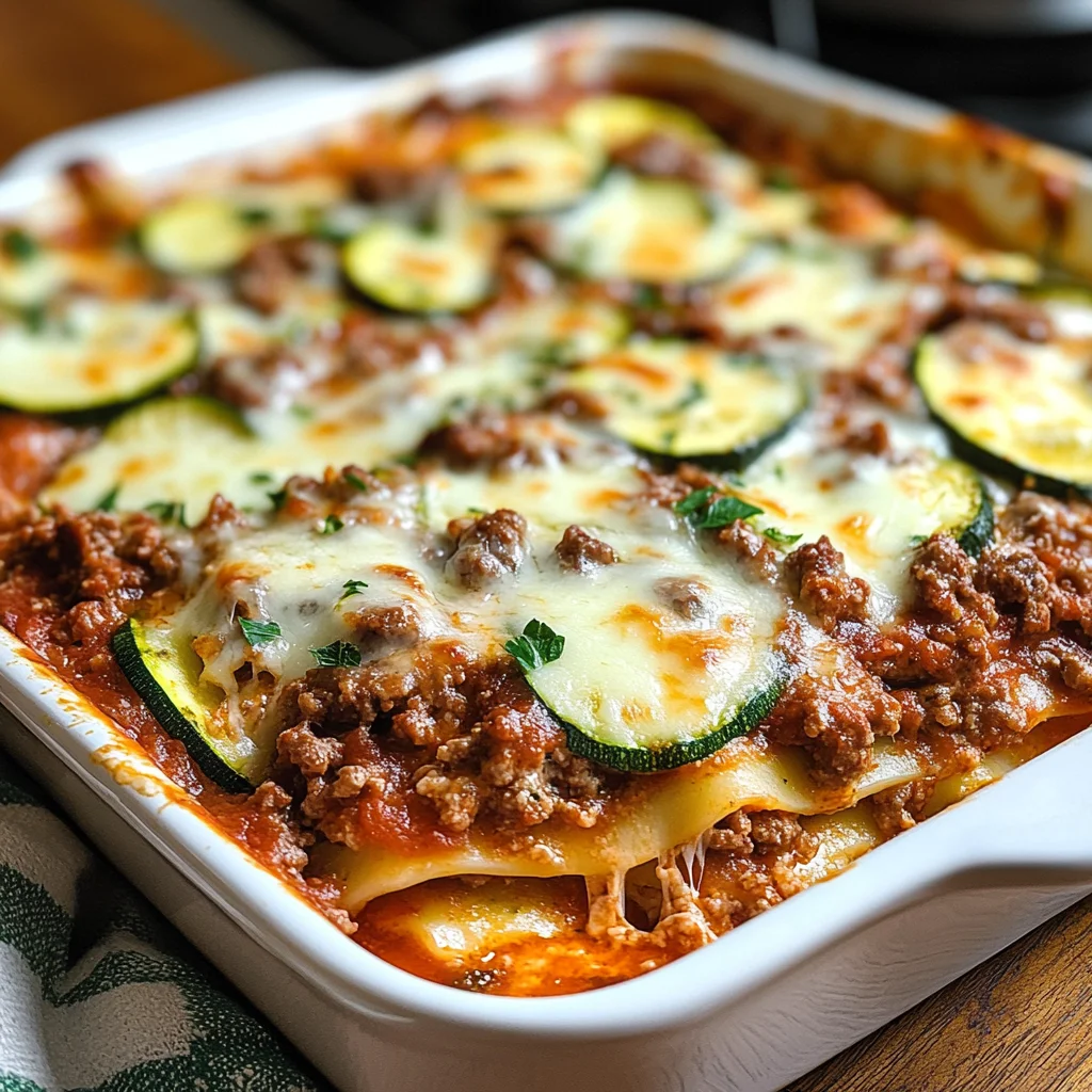 Easy Baked Zucchini Beef Lasagna (Healthier Family Favorite)