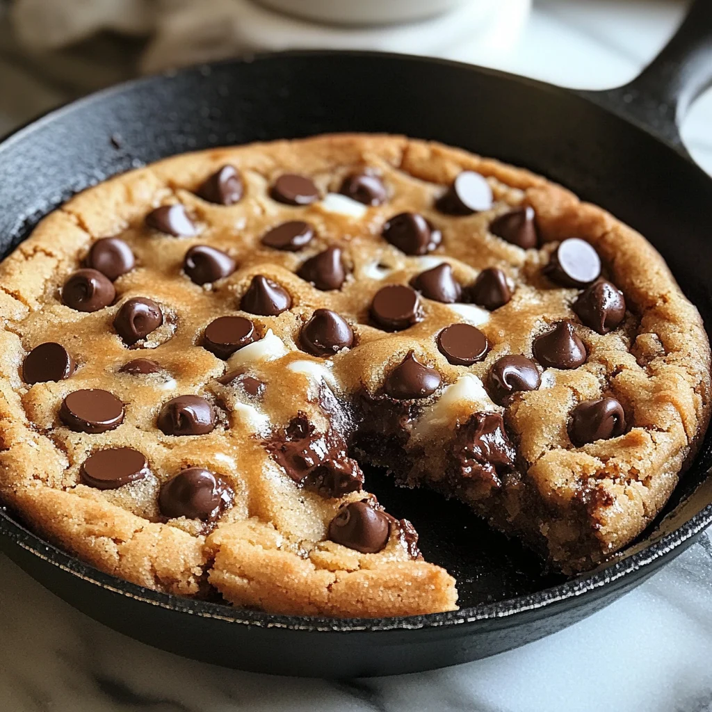 Giant Pan Chocolate Chip Cookie (Skillet-Style)