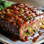 Glazed BBQ Meatloaf with Hidden Veggies