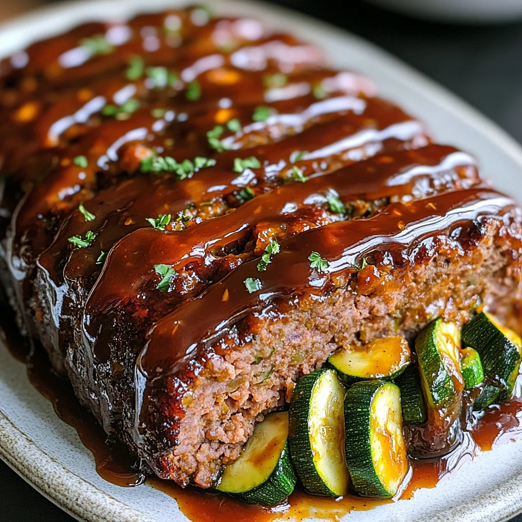 Glazed BBQ Meatloaf with Hidden Veggies