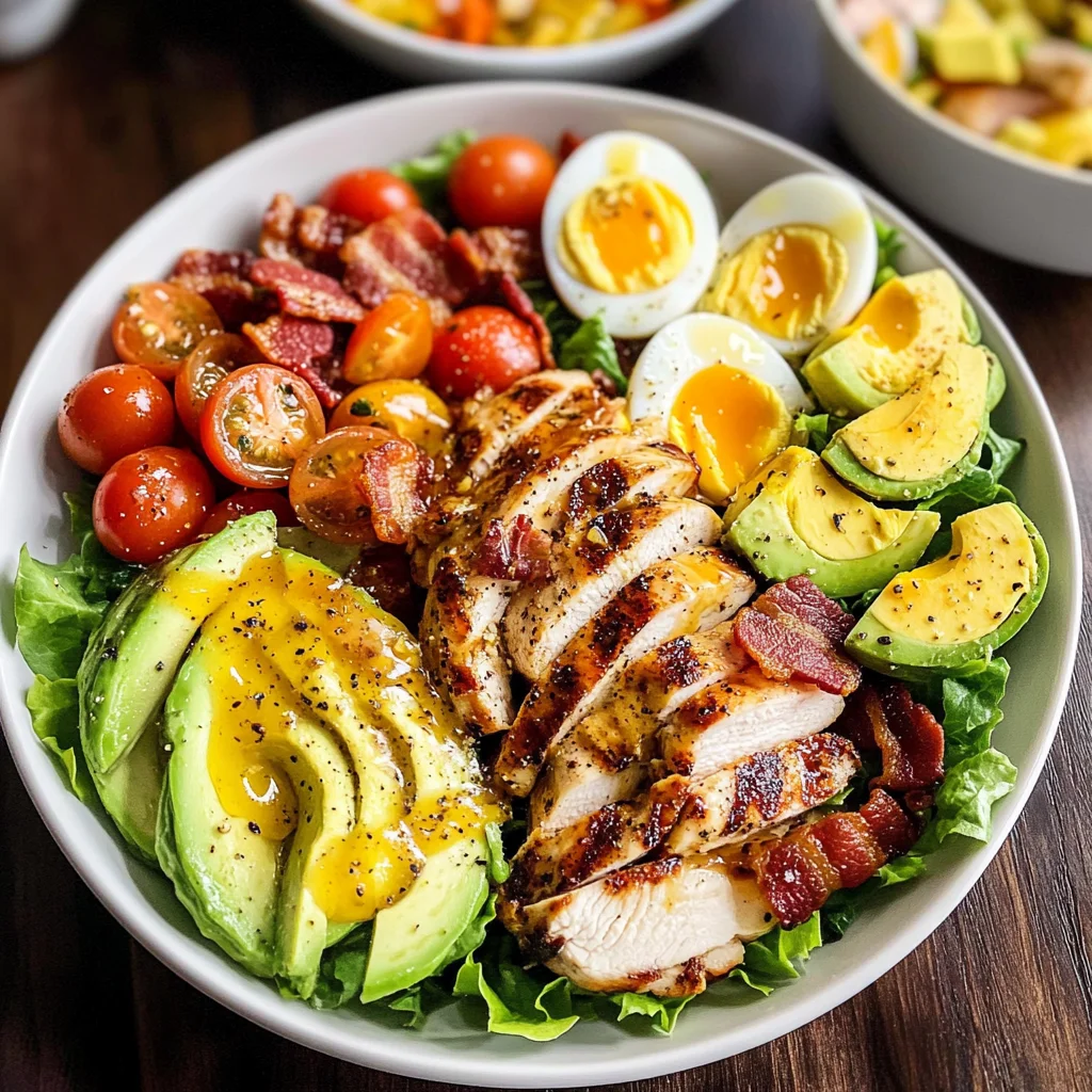 Grilled Chicken Cobb Salad with Honey Dijon {Paleo, Whole30 Option}