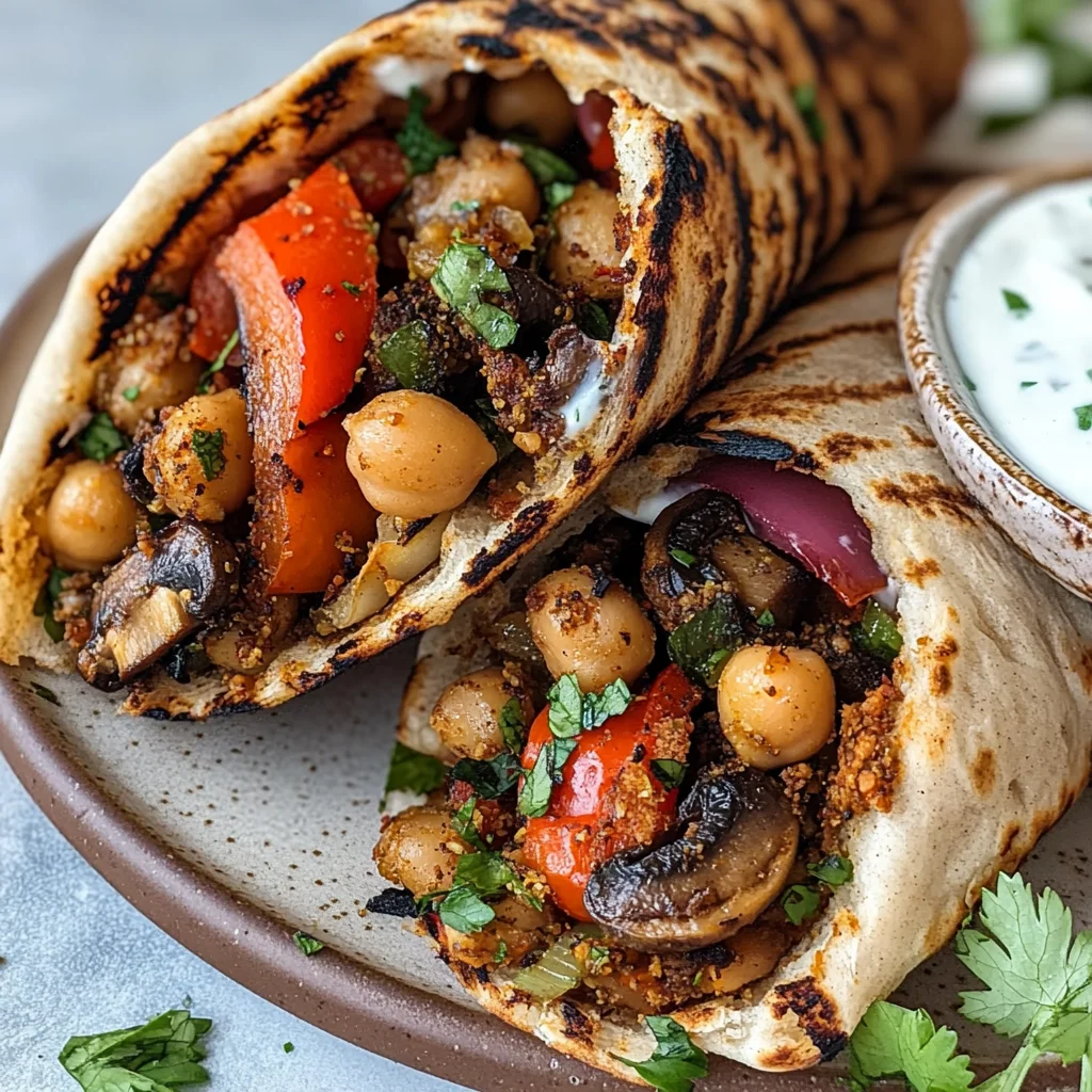 Grilled Chickpea Veggie Pita