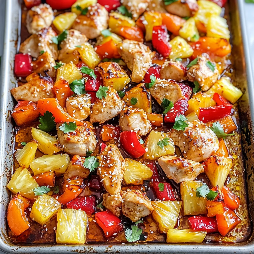 Hawaiian Chicken Sheet Pan Meal (Whole30, Paleo, Low Carb)