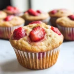 Healthy Strawberry Banana Yogurt Muffins
