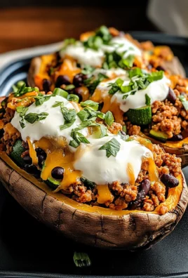 High Protein Ground Turkey Stuffed Sweet Potato
