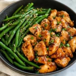 Honey Garlic Chicken and Green Beans