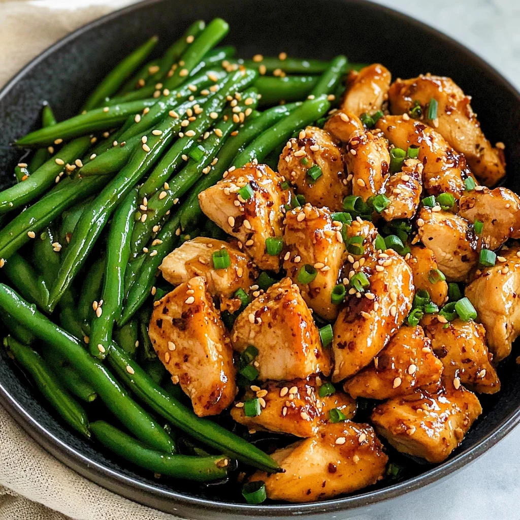 Honey Garlic Chicken and Green Beans