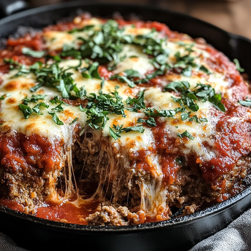 Italian-Style Cheesy Meatloaf Skillet