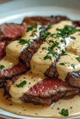 Juicy Steak with Creamy Garlic Sauce