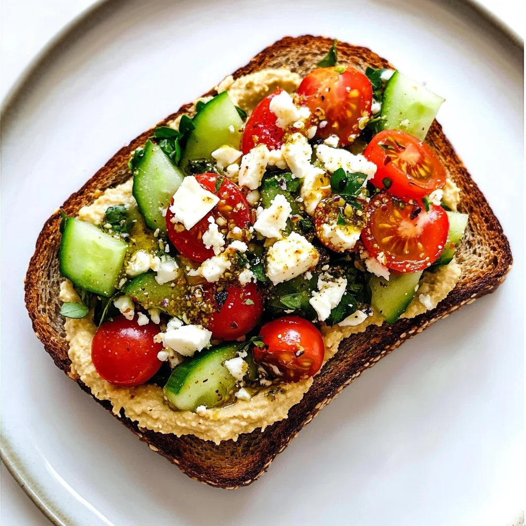 Mediterranean Hummus Toast with Za'atar