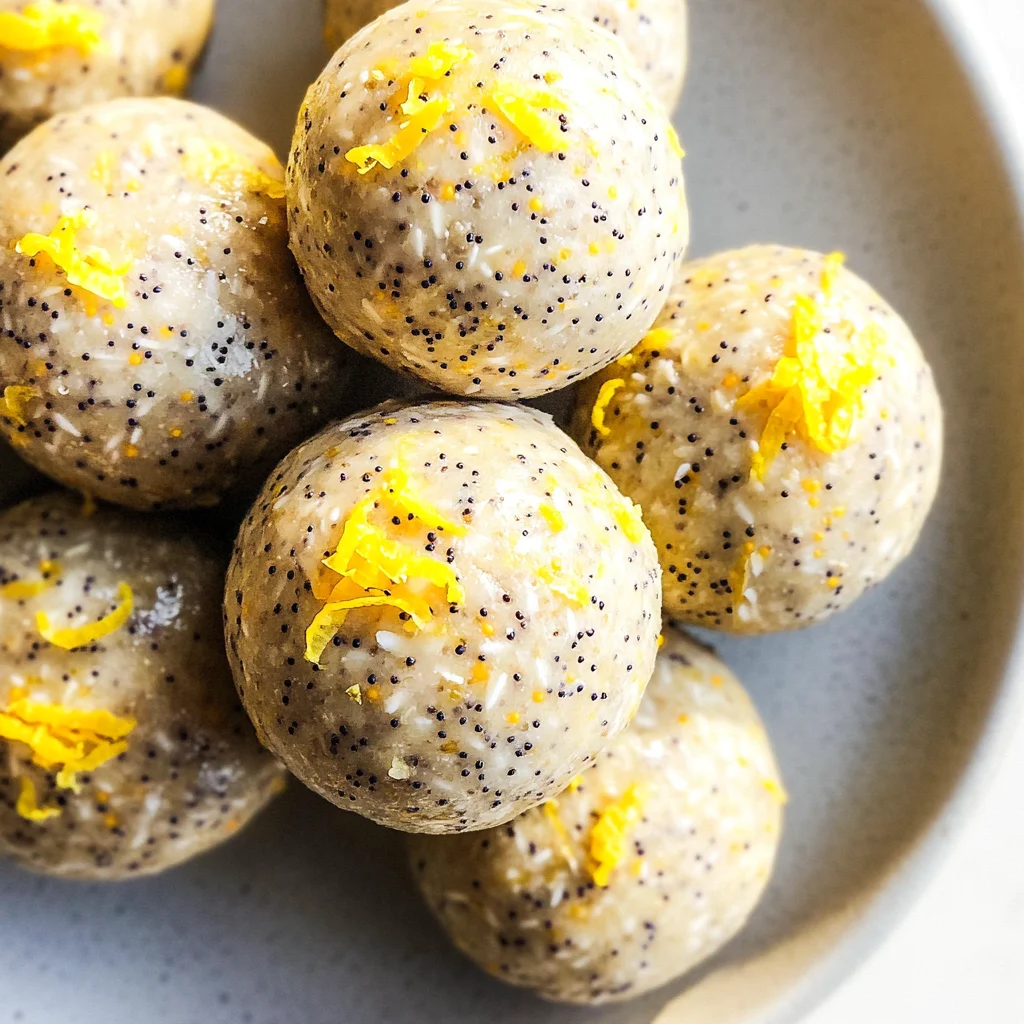 No-Bake Lemon Poppyseed Protein Balls