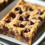 One-Bowl Chocolate Chip Cookie Bars (No Mixer Needed)