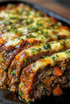One-Pan Cheesy Veggie-Stuffed Meatloaf