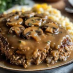 Salisbury-Style Meatloaf with Mushroom Gravy