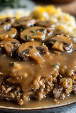 Salisbury-Style Meatloaf with Mushroom Gravy