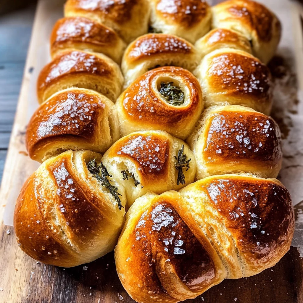 Salted Sage Honey Butter Brioche Rolls