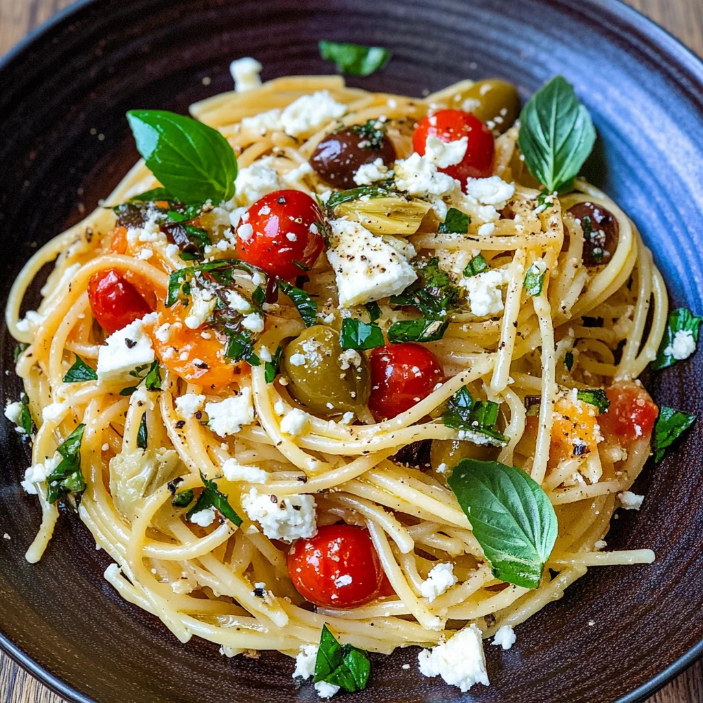 Simple Mediterranean Olive Oil Pasta