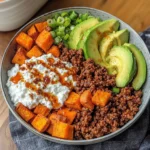 Spicy Ground Beef & Sweet Potato Protein Bowl