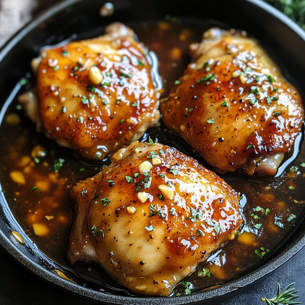 Sticky Honey Mustard Chicken Skillet