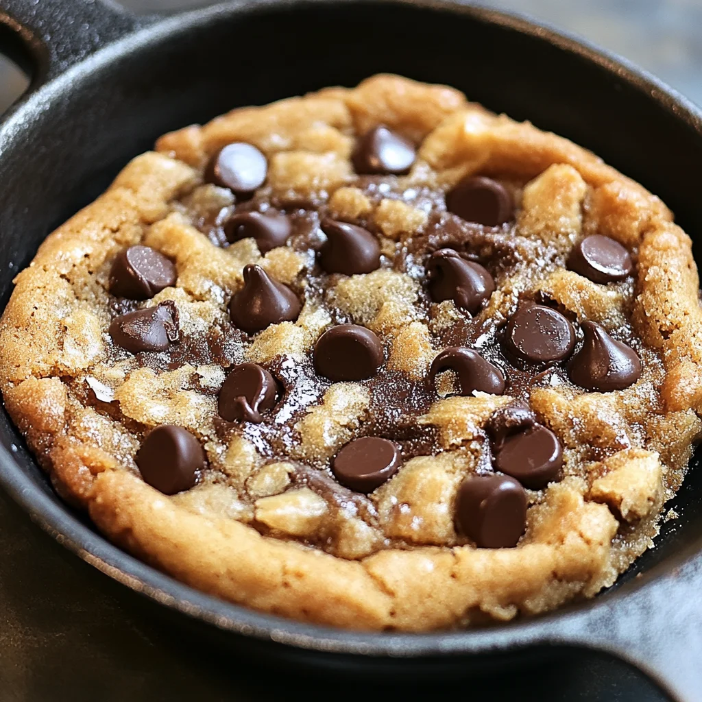 Thick & Gooey Chocolate Chip Skillet Cookies (Bakery-Style)