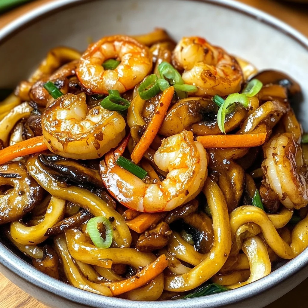 Yaki Udon with Shrimp