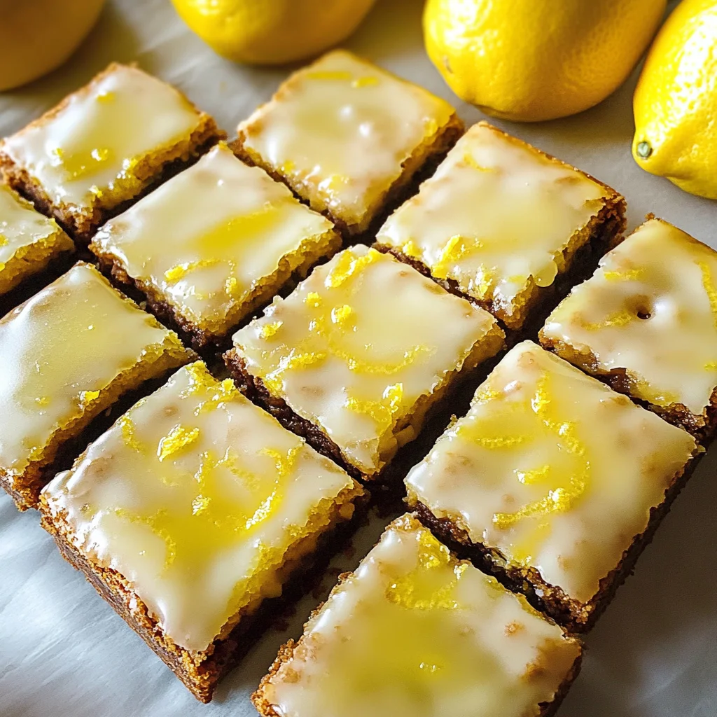 AMAZING LEMON BROWNIES RECIPE