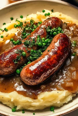 Bangers and Mash with Stout Onion Gravy