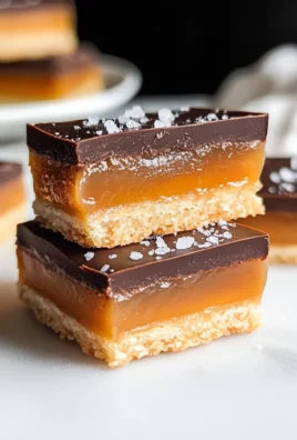 Bourbon Salted Caramel Shortbread Bars