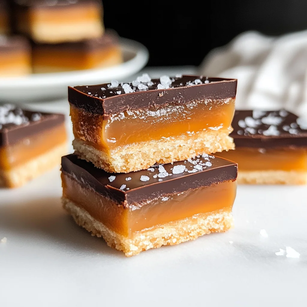 Bourbon Salted Caramel Shortbread Bars