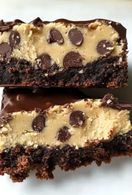 Chocolate Chip Cookie Dough Brownie Bites – The Best 3-Layer Treat Ever