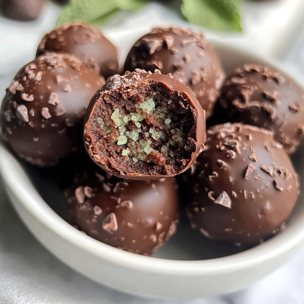 Chocolate Mint Protein Bites