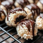 Coconut Cookie Balls with Chocolate Centers