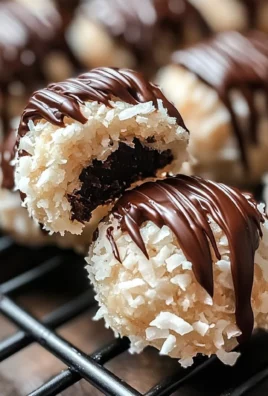 Coconut Cookie Balls with Chocolate Centers