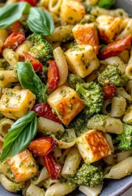 Colorful Halloumi Pasta Salad