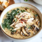 Comforting Rotisserie Chicken and Mushroom Soup