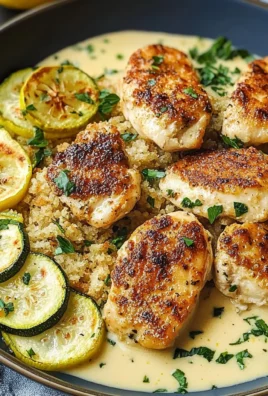 Creamy Lemon Butter Chicken with Crispy Zucchini Delight